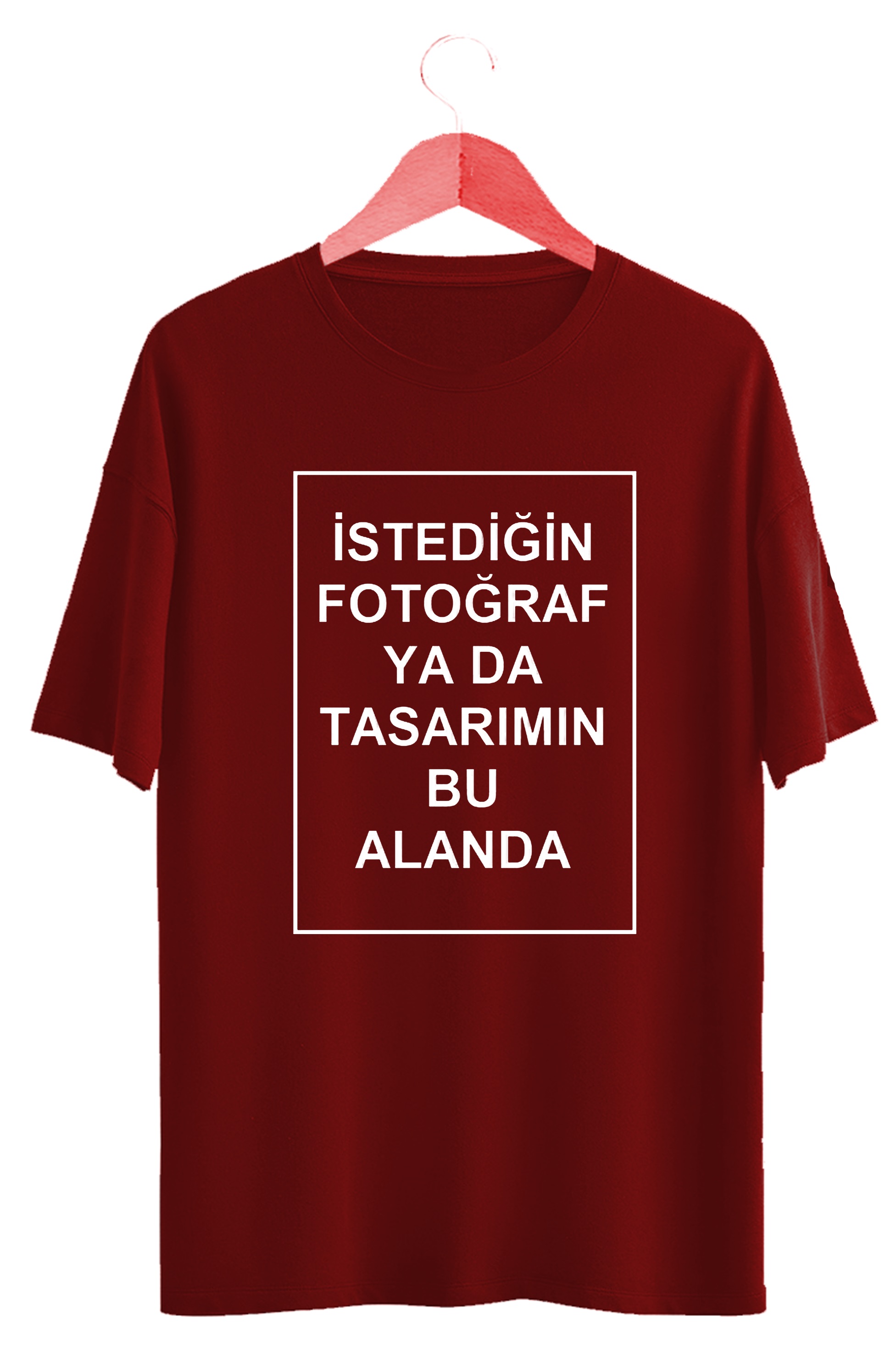 Kendin Tasarla Kişiye Özel Baskılı T-shirt Beyaz